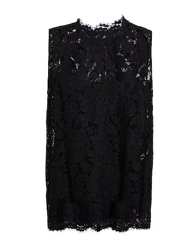 DOLCE&GABBANA Top Nero 43% Viscosa, 34% Cotone, 23% Poliammide