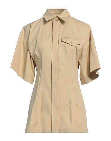 SPORTMAX Solid color shirts & blouses Beige 100% Cotton