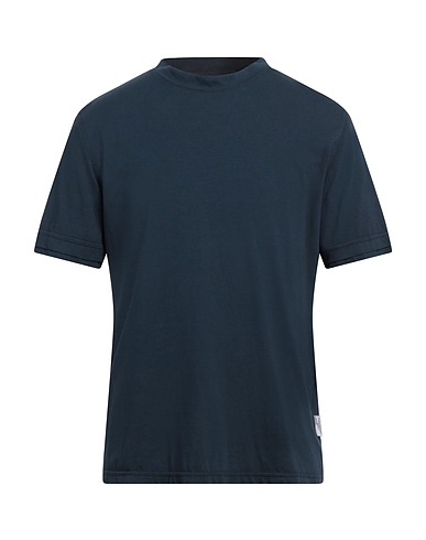 PAOLO PECORA Basic T-Shirt Marineblau 100% Baumwolle