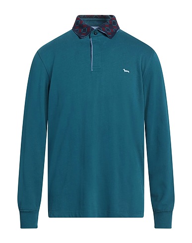 HARMONT & BLAINE Polo shirt Deep teal 100% Cotton