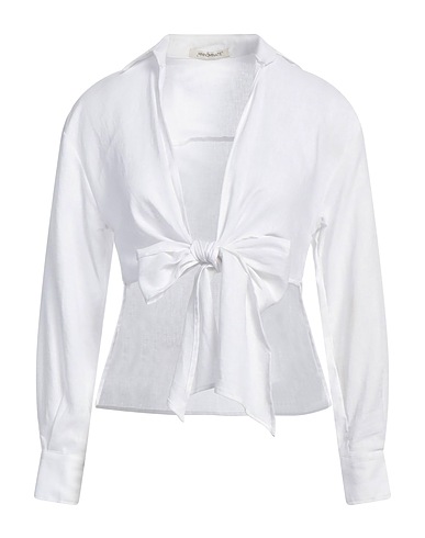 HINNOMINATE Linen shirt White 55% Linen, 45% Viscose