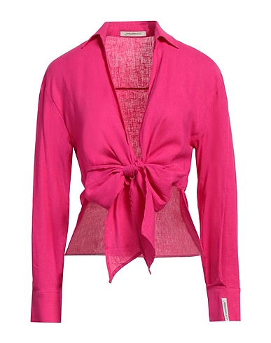 HINNOMINATE Linen shirt Fuchsia 55% Linen, 45% Viscose