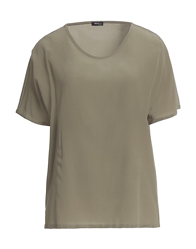 KITON Silk top Military green 100% Silk