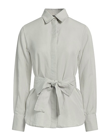 KITON Solid colour shirts & blouses Light grey 73% Lyocell, 18% Viscose, 9% Silk
