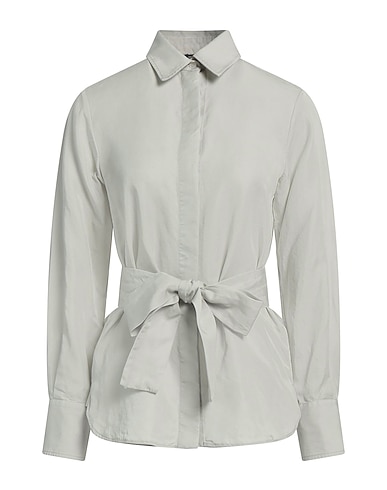 KITON Solid colour shirts & blouses GRIGIO CHIARO 73% Lyocell, 18% Viscose, 9% Silk
