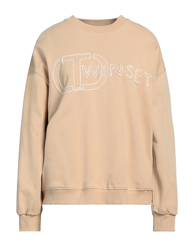 TWINSET Sweatshirt Beige 100% Cotton