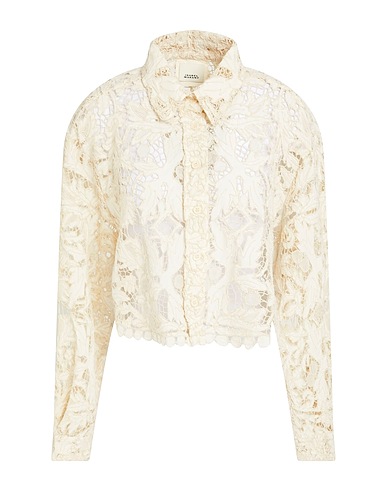 ISABEL MARANT Lace shirts & blouses Ivory 100% Cotton, Viscose
