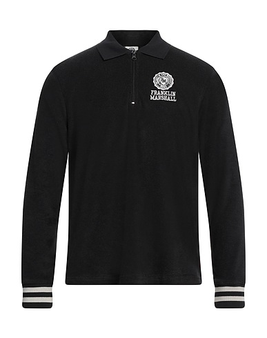 FRANKLIN & MARSHALL Polo shirt Black 80% Cotton, 20% Polyester