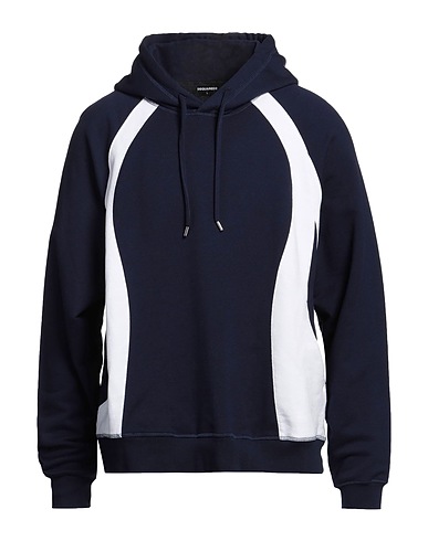 DSQUARED2 Hooded track jacket  Midnight blue 100% Cotton