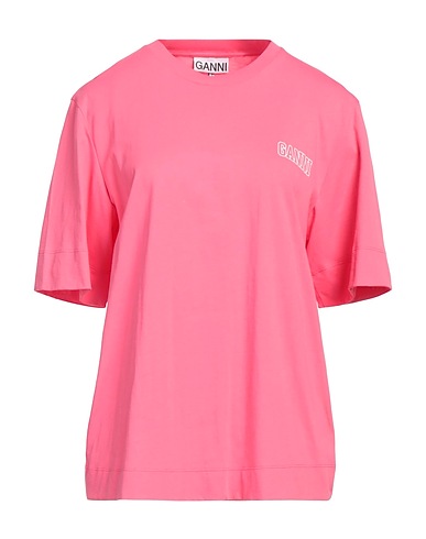 GANNI Basic T-Shirt Fuchsia 100% Organic cotton