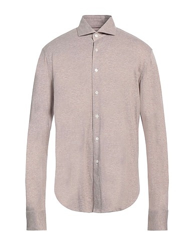 ORIAN Camicia tinta unita Tortora 85% Cotone, 15% Cachemire