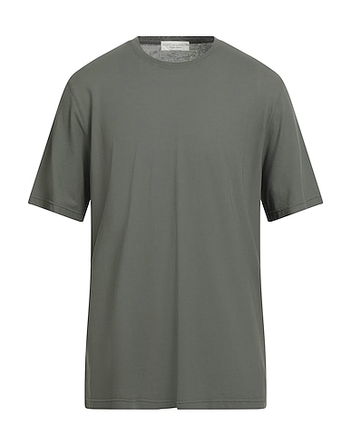 FILIPPO DE LAURENTIIS Basic T-Shirt Military green 100% Cotton
