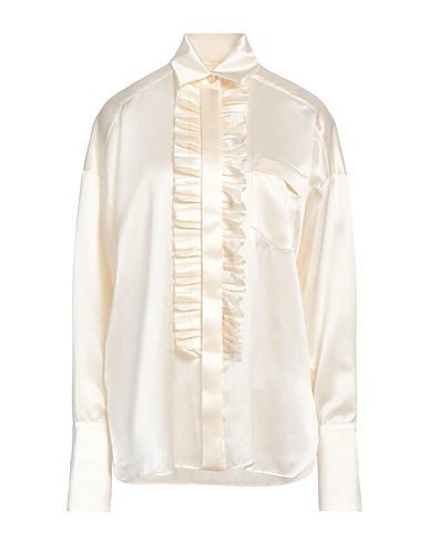 ANTONIA ZANDER Camicie e bluse tinta unita Avorio 51% Cotone, 49% Seta