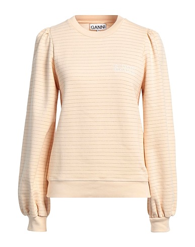 GANNI Sweatshirt Beige 90% Organic cotton, 10% Lurex®