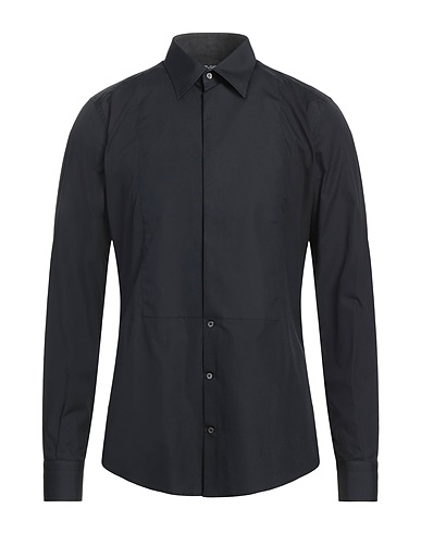 DOLCE&GABBANA Solid colour shirt Black 100% Cotton