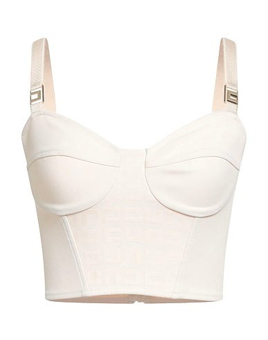 ELISABETTA FRANCHI Top Beige 96% Poliestere, 4% Elastan, Poliammide