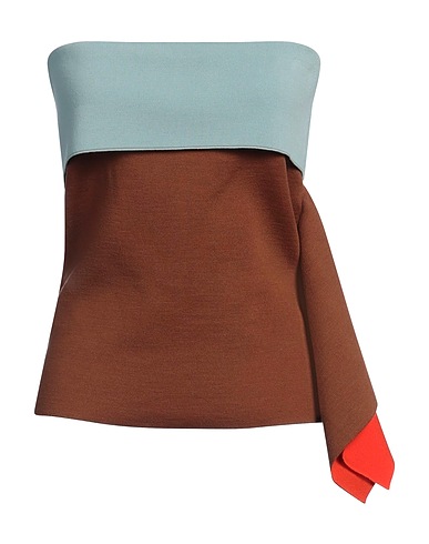 FENDI Top Brown 75% Wool, 23% Polyamide, 2% Elastane