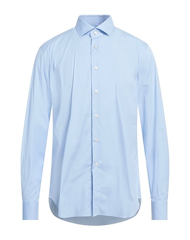 LAVIN Einfarbiges Hemd Hellblau 78% Baumwolle, 18% Polyamid, 4% Elastan