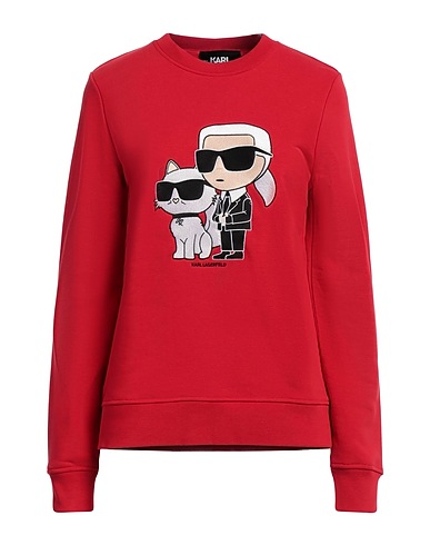 KARL LAGERFELD Felpa Rosso 90% Cotone organico, 10% Poliestere