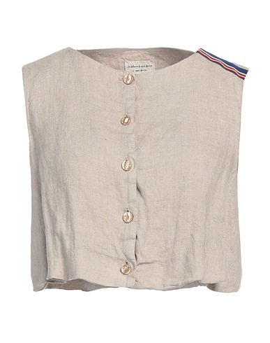 ALESSIA SANTI Top Grey 100% Linen