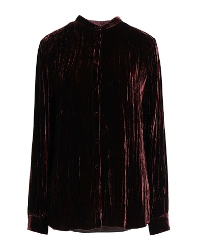 ANTONELLI Solid colour shirts & blouses Chocolate brown 82% Viscose, 18% Silk