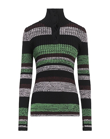 GANNI Rollkragenpullover Schwarz 55% Rayon, 29% Polyamid, 16% Elastan