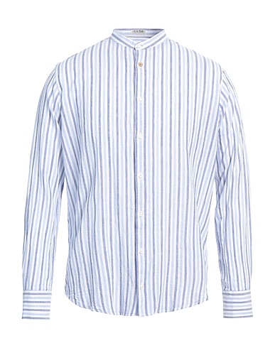 S.L.56 Linen shirt Slate blue 55% Linen, 45% Cotton
