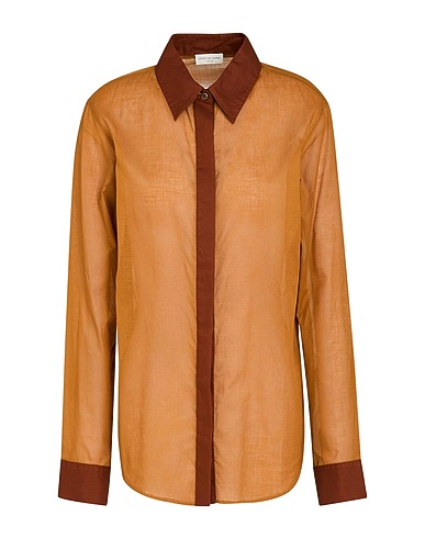 DRIES VAN NOTEN Patterned shirts & blouses Tan 100% Cotton