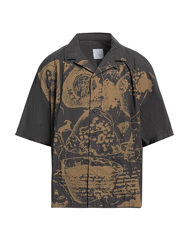 ROA Patterned shirt Charcoal 100% Cotton