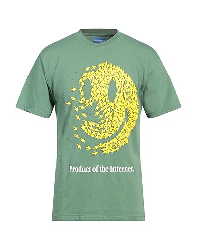 MARKET T-shirt Verde 100% Cotone