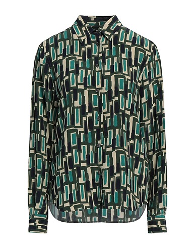 ASPESI Patterned shirts & blouses Military green 100% Silk