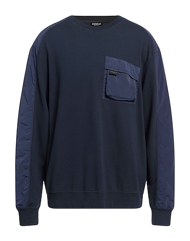 DONDUP Sweatshirt BLU NAVY 100% Cotton, Polyamide, Elastane