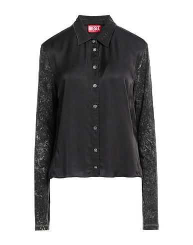 DIESEL Patterned shirts & blouses Charcoal 58% Cupro, 42% Modal