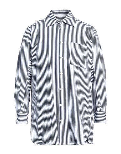 BOTTEGA VENETA Striped shirt Navy 60% Cotton, 40% Linen