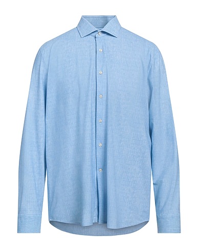 GHIRARDELLI Solid color shirt Sky blue 70% Polyamide, 30% Elastane