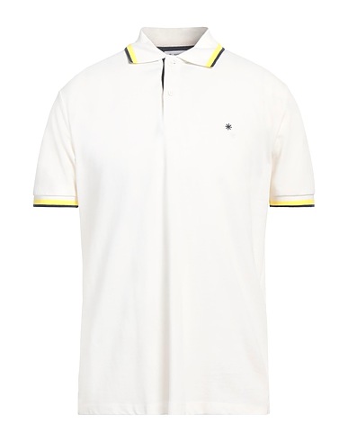 MANUEL RITZ Polo shirt Ivory 100% Cotton