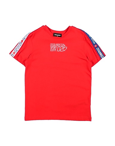 DSQUARED2 T-shirt Red 100% Cotton, Polyester, Nylon, Elastane