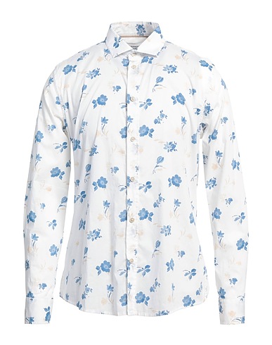 HAMAKI-HO Patterned shirt 98% Cotton, 2% Elastane