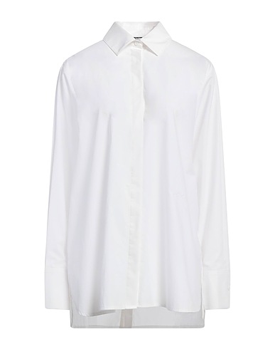 KARL LAGERFELD Solid color shirts & blouses White 100% Organic cotton
