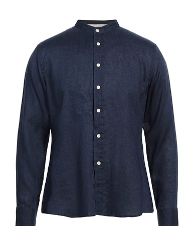 AT.P.CO Einfarbiges Hemd Marineblau 100% Leinen