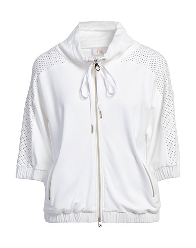 VDP VIA DELLE PERLE Sweatshirt COLLECTION White 96% Viscose, 4% Elastane, Acetate, Silk