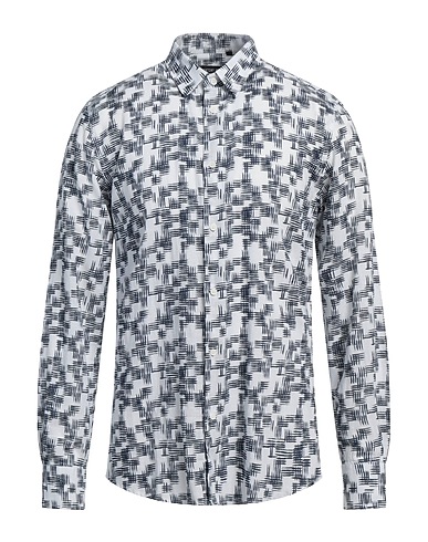 ANTONY MORATO Patterned shirt Navy blue 75% Cotton, 25% Linen