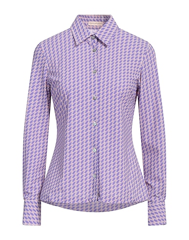 CAMICETTASNOB Patterned shirts & blouses Purple 85% Polyamide, 15% Elastane