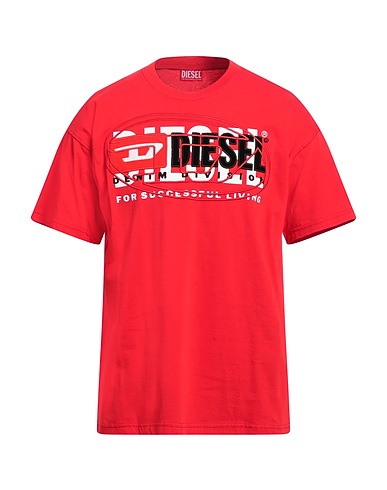 DIESEL T-shirt Red 100% Cotton