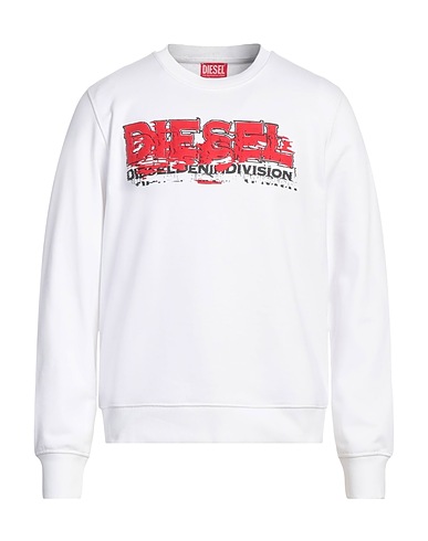 DIESEL Sweatshirt White 60% Cotton, 40% Polyester, Elastane