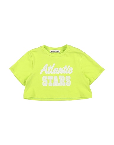 ATLANTIC STARS T-shirt Lime green 96% Cotton, 4% Elastane