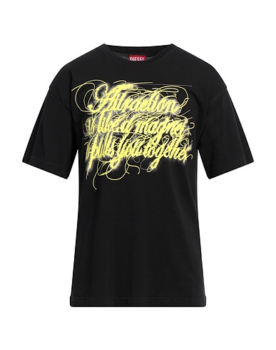 DIESEL T-shirt Nero 100% Cotone