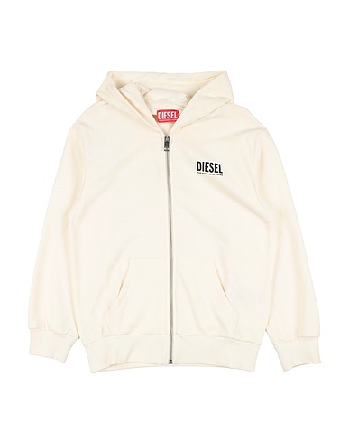 DIESEL Hooded sweatshirt Cream 100% Cotton, Elastane
