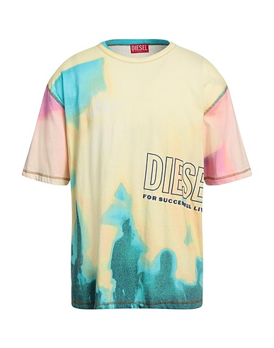 DIESEL T-shirt Pastel yellow 100% Cotton