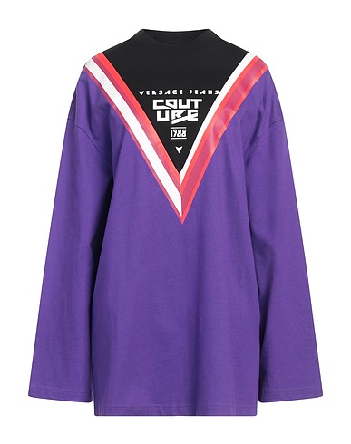 VERSACE JEANS COUTURE Sweatshirt Purple 100% Cotton